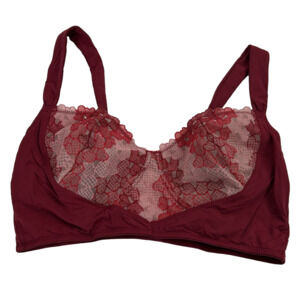 Intimately Free People Love Story Red Heart Wireless Bra